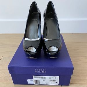 Stuart Weitzman Dipille Peep Toe Platform Pump
